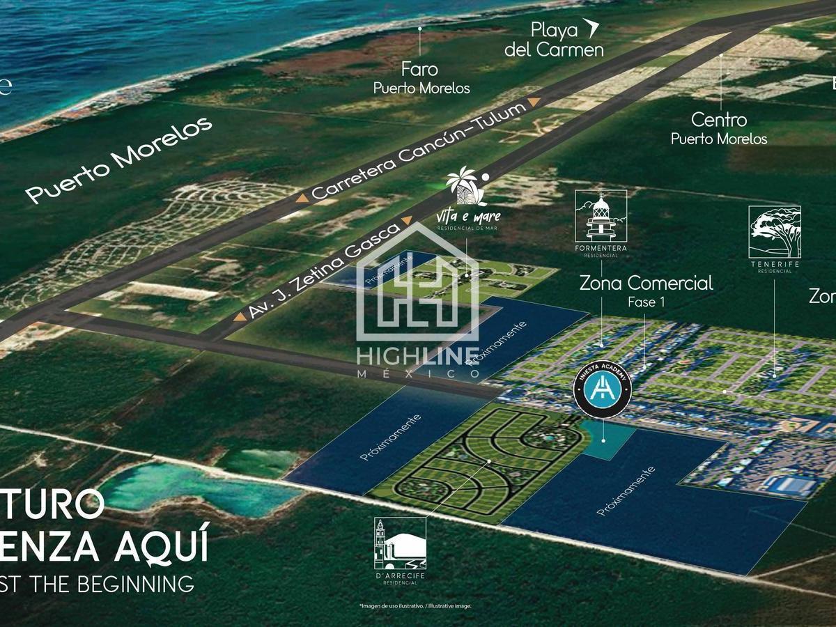 Puerto Morelos! 200 m&sup2; Lot with Included Services, Clubhouse, Swimming Pool, Sports Courts, and More