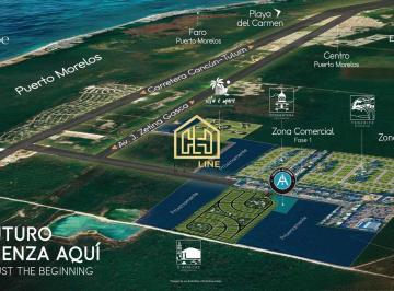 Terreno / Lote · 200m² · ¡Puerto Morelos! Lote 200 m² con Servicios Incluidos, Casa Club, Alberca, Canchas Deportivas y Mas