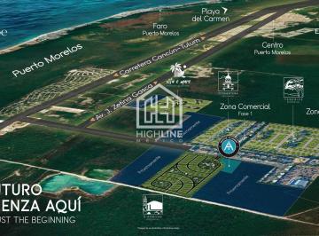 Terreno / Lote · 200m² · ¡Puerto Morelos! Lote 200 m² con Servicios Incluidos, Casa Club, Alberca, Canchas Deportivas y Mas