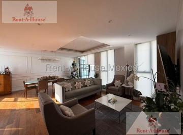 Departamento · 347m² · 3 Recámaras · 2 Estacionamientos · Departamento Tipo Penthouse en Renta en Polanco, Miguel Hidalgo Af 26 - 1703