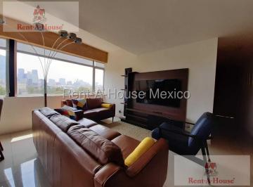 Departamento · 107m² · 2 Recámaras · 2 Estacionamientos · Departamento Amueblado en Renta en Anahuac, Miguel Hidalgo Af 26 - 2714