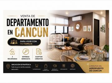 Departamento · 80m² · 3 Recámaras · 1 Estacionamiento · Venta de Departamento en Cancun 3 Habitaciones Aceptan Todo Tipo de Credito