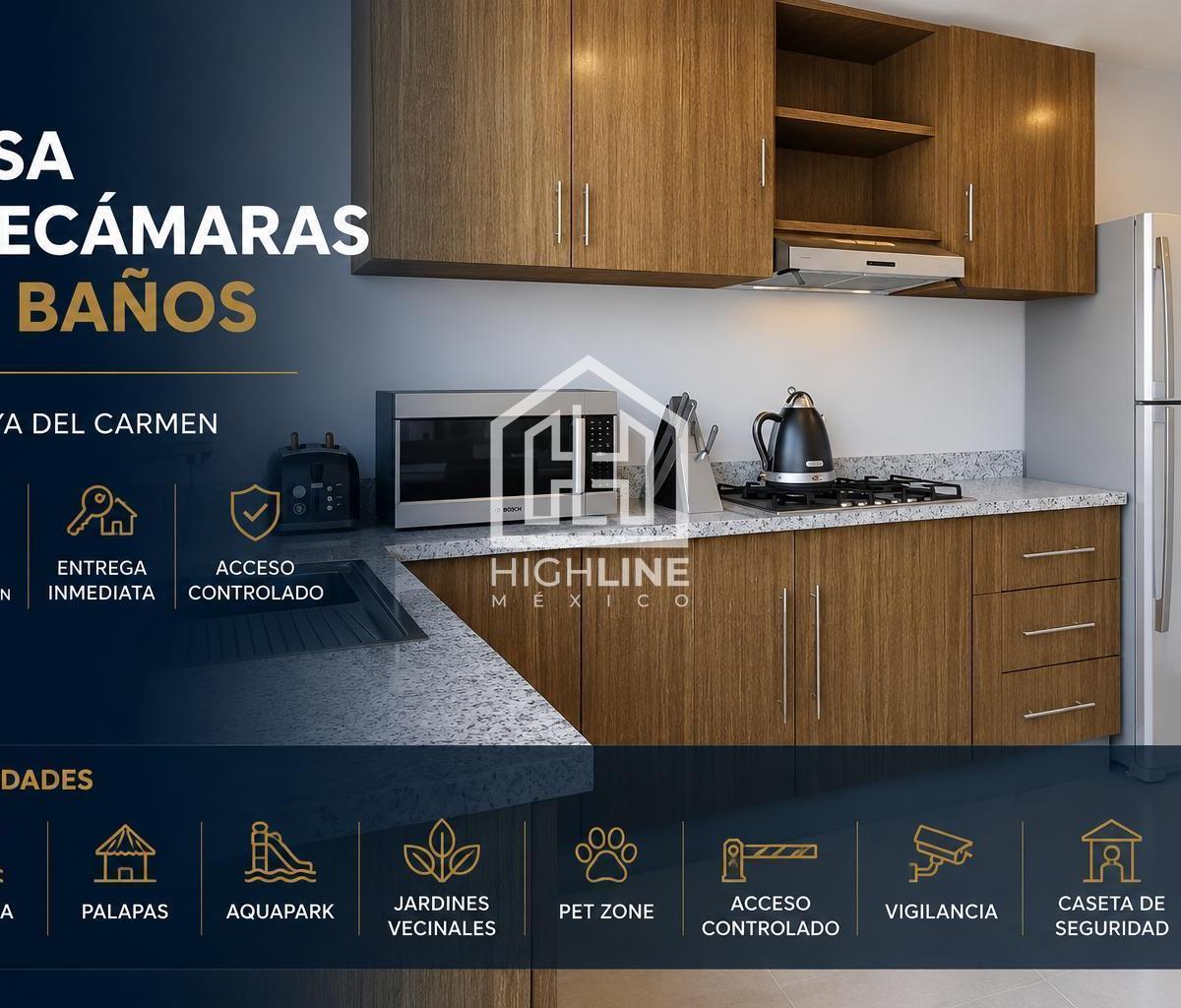 3-Bedroom House | Playa del Carmen | 9 Minutes from the Beach | 10 Pools and Amenities