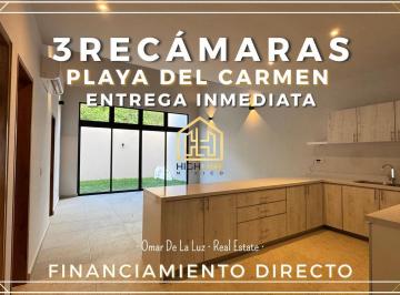 Casa · 166m² · 3 Recámaras · 2 Estacionamientos · Última Casa en Venta! 3 Recámaras, terraza y Alberca Privada. Playa del Carmen. Entrega Inmediata.