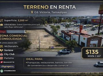 Terreno comercial , Victoria · Terreno Comercial en Renta, Av Tamaulipas