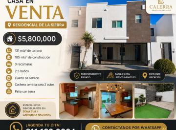 Casa de 3 habitaciones, Monterrey · Casa en Venta en Residencial de La Sierra con Cuarto de Servicio
