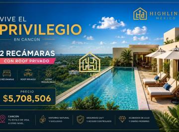 Departamento · 111m² · 2 Recámaras · 2 Estacionamientos · Departamento en Cancún Centro