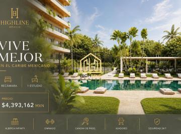 Departamento · 74m² · 2 Recámaras · 1 Estacionamiento · Departamento 2 Habitaciones en Venta con Alberca Infinity y Cancha de Pádel