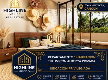 Departamento · 56m² · 1 Recámara · Departamento en Venta, Tulum, 1 Habitacion con Alberca Privada