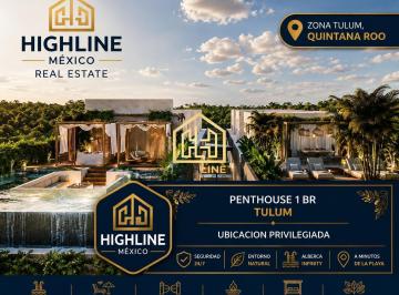 Departamento · 94m² · 1 Recámara · Penthouse en Venta, 1 Habitación en Tulum, Rooftop, Entrega Inmediata