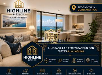 Villa · 235m² · 3 Recámaras · 2 Estacionamientos · Villa en Venta, 3 Recamaras, Cancun con Vista Al Manglar