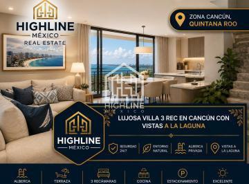 Villa · 235m² · 3 Recámaras · 2 Estacionamientos · Villa en Venta, 3 Recamaras, Cancun con Vista Al Manglar