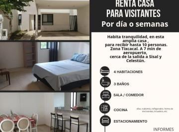 Casa de 4 habitaciones, Mérida · Casa Amueblada en Privada C/seguridad – 10 Min Aeropuerto y Salida a Playas