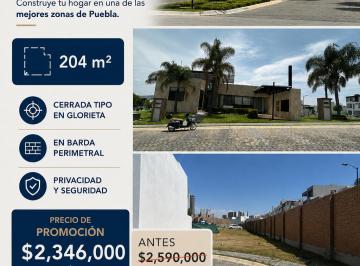 Terreno / Lote , San Andrés Cholula · Terreno en Venta en Parque Bruselas, Lomas de Angelópolis II, 204 m²