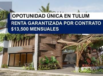 Departamento · 45m² · 1 Recámara · 1 Estacionamiento · Venta Deprtamento Tulum - Se Garantiza Tu Renta por Dos Años