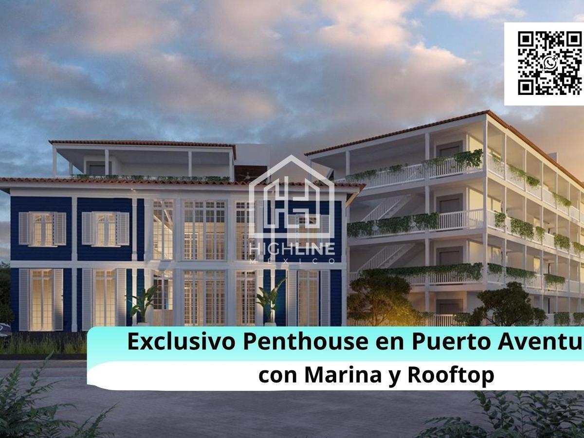 Penthouse for Sale in Puerto Aventuras with 3 Bedrooms, Marina, and Rooftop