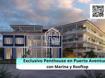 Departamento · 139m² · 3 Recámaras · 2 Estacionamientos · Penthouse en Venta en Puerto Aventuras de 3 Habitaciones con Marina y Rooftop
