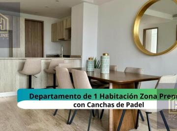 Departamento · 76m² · 1 Recámara · 1 Estacionamiento · Departamento en Venta de 1 Habitación en Cancún con Canchas de Padel