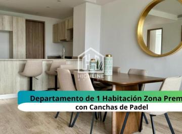 Departamento · 76m² · 1 Recámara · 1 Estacionamiento · Departamento en Venta de 1 Habitación en Cancún con Canchas de Padel