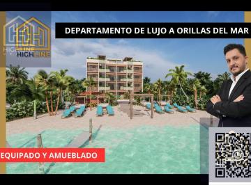 Departamento · 51ha · 1 Recámara · 1 Estacionamiento · Departamento en Venta en Primera Línea de Mar, Equipado y Amueblado en Mahahual.