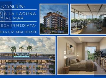 Departamento · 144m² · 2 Recámaras · 2 Estacionamientos · Exclusivo Departamento de 2 Recámaras con Terraza en Centro de Cancún. Vista a La Laguna y Al Mar.
