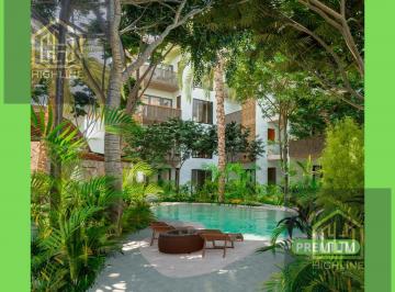 Departamento · 88m² · 1 Recámara · 1 Estacionamiento · Penthouse con Rooftop y Terraza. Tulum, Región 15. Amueblado y Equipado. Financiamiento a 60 Meses