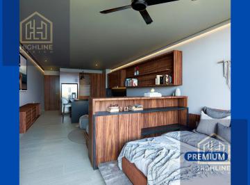 Departamento · 55m² · 1 Recámara · 1 Estacionamiento · Departamento Tipo Estudio con Terraza en Venta. Puerto Morelos. Rooftop, Gym y Alberca.