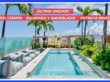 ÚLTIMA UNIDAD · Departamento 1 Recámara con Balcón Amueblado y Equipado en Playa del Carmen. Entrega Inmediata