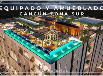 Departamento · 128m² · 2 Recámaras · 1 Estacionamiento · Departamento de 2 Recámaras Equipado y Amueblado en Zona Sur de Cancún