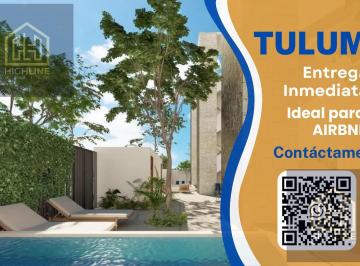 Departamento · 51m² · 1 Recámara · 1 Estacionamiento · Oportunidad! Departamento con Terraza y Alberca Privada en Tulum. Listo Para Airbnb.
