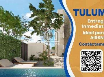 Departamento · 51m² · 1 Recámara · 1 Estacionamiento · Oportunidad! Departamento con Terraza y Alberca Privada en Tulum. Listo Para Airbnb.