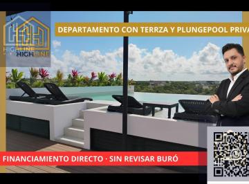 Departamento · 56m² · 1 Recámara · 1 Estacionamiento · Departamento 1 Recámara con Plunge Pool en Tulum. Entrega Inmediata. Rooftop, Cowork, Gym.