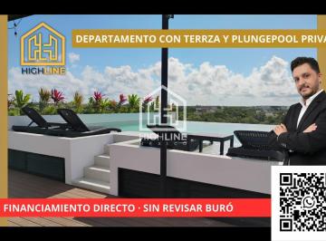 Departamento · 56m² · 1 Recámara · 1 Estacionamiento · Departamento 1 Recámara con Plunge Pool en Tulum. Entrega Inmediata. Rooftop, Cowork, Gym.