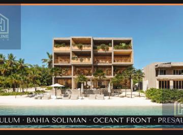 Departamento · 120m² · 2 Recámaras · 2 Estacionamientos · Departamento Premium Frente Al Mar. 2 Recámaras. Tulum, Bahía Soliman. Preventa.