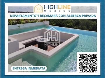 Departamento · 56m² · 1 Recámara · 1 Estacionamiento · Departamento de 2 Recámaras Lock - Off. Plungepool Privada. Financiamiento Directo. Entrega Inmediata.