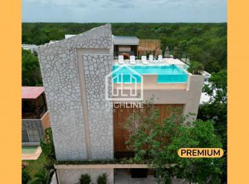 Departamento · 43m² · 1 Recámara · 1 Estacionamiento · Departamento de 1 Recámara con Terraza Privada. Tulum. Rooftop y Alberca. Ideal Para Airbnb