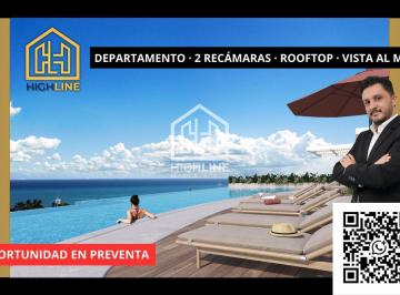 Departamento · 83m² · 2 Recámaras · 1 Estacionamiento · Departamento de 2 Recámaras. Rooftop con Vista Al Mar. Preventa. Playa del Carmen.
