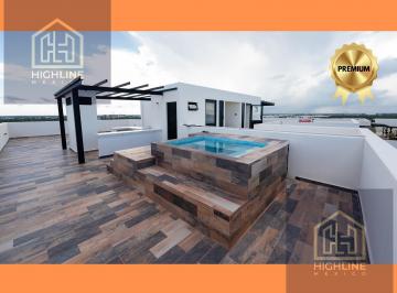 Departamento · 351m² · 3 Recámaras · 3 Estacionamientos · Penthouse 3 Habitaciones y Rooftop con Jacuzzi en Cancún, Zona Sur. Entrega Inmediata.