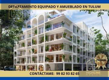 AMUEBLADO Y EQUIPADO · Departamento 1 Habitacion y Balcón. Amueblado y Equipado en Tulum. Skybar, Jacuzzi. Preventa.