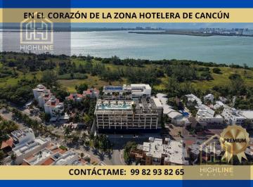 Departamento · 77m² · 1 Recámara · 1 Estacionamiento · Departamento en Zona Hotelera, Cancún, 1 Recámar con Terraza y Vista Al Mar. Alberca, Padel, Gym