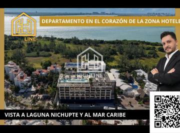 ZONA HOTELERA · Oportunidad! Departamento en Zona Hotelera. 3 Recámaras, Terraza y Vista Al Mar. Alberca, Padel.