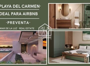 Departamento · 55m² · 2 Recámaras · 1 Estacionamiento · Oportunidad! Departamento de 2 Recámaras con Balcón en Playa del Carmen, Preventa.
