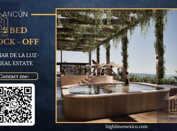 PREMIUM · Departamento 2 Recámaras Lock Off y Balcón en Cancún, Centro. Rooftop, Jacuzzi, Pickleball. Preventa