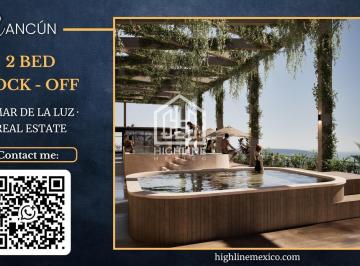 PREMIUM · Departamento 2 Recámaras Lock Off y Balcón en Cancún, Centro. Rooftop, Jacuzzi, Pickleball. Preventa