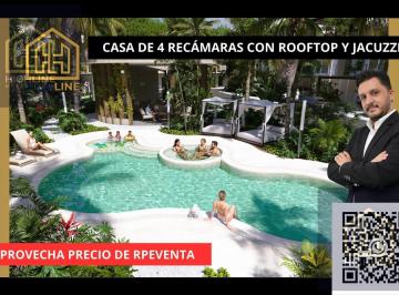 PRECIO DE PREVENTA · Aprovecha Preventa! Casa de 4 Habitaciones con Rooftop (Jacuzzi Opcional) en Playa del Carmen.