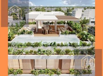 Departamento · 54m² · 1 Recámara · 1 Estacionamiento · Departamento de Una Habitación y Balcón en Playa del Carmen. Rooftop, Alberca, Bar, Gym.