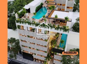Departamento · 31m² · 1 Recámara · 1 Estacionamiento · Departamento Tipo Estudio con Balcón en Playa del Carmen. Rooftop, Bar, Gym. Alberca. Preventa.