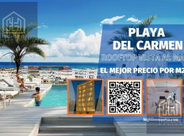 Departamento · 40m² · 1 Recámara · 1 Estacionamiento · Departamento de 1 Habitacion con Terraza. Playa del Carmen. Rooftop, Vista Al Mar, Alberca, Gym.