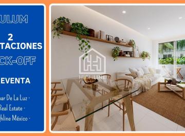 Departamento · 60m² · 2 Recámaras · 1 Estacionamiento · Departamento 2 Habitaciones Lock - Off en Tulum. 15 % Enganche. Ideal Para Renta Vacacional