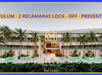 Departamento · 60m² · 2 Recámaras · 1 Estacionamiento · Oportunidad de Inversión! Departamento 2 Recámaras Lock Off. Tulum. Alberca, Gym, Lavandería.
